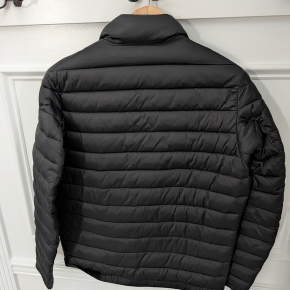 Barbour International Men's Black Puffer with Yellow Lining - Picture 2 of 9